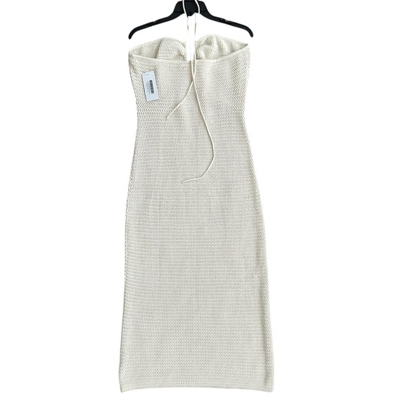 NWT Reformation Venete Open Knit Dress Halter Gossamer Ivory Midi Dress size XL - Picture 10 of 12